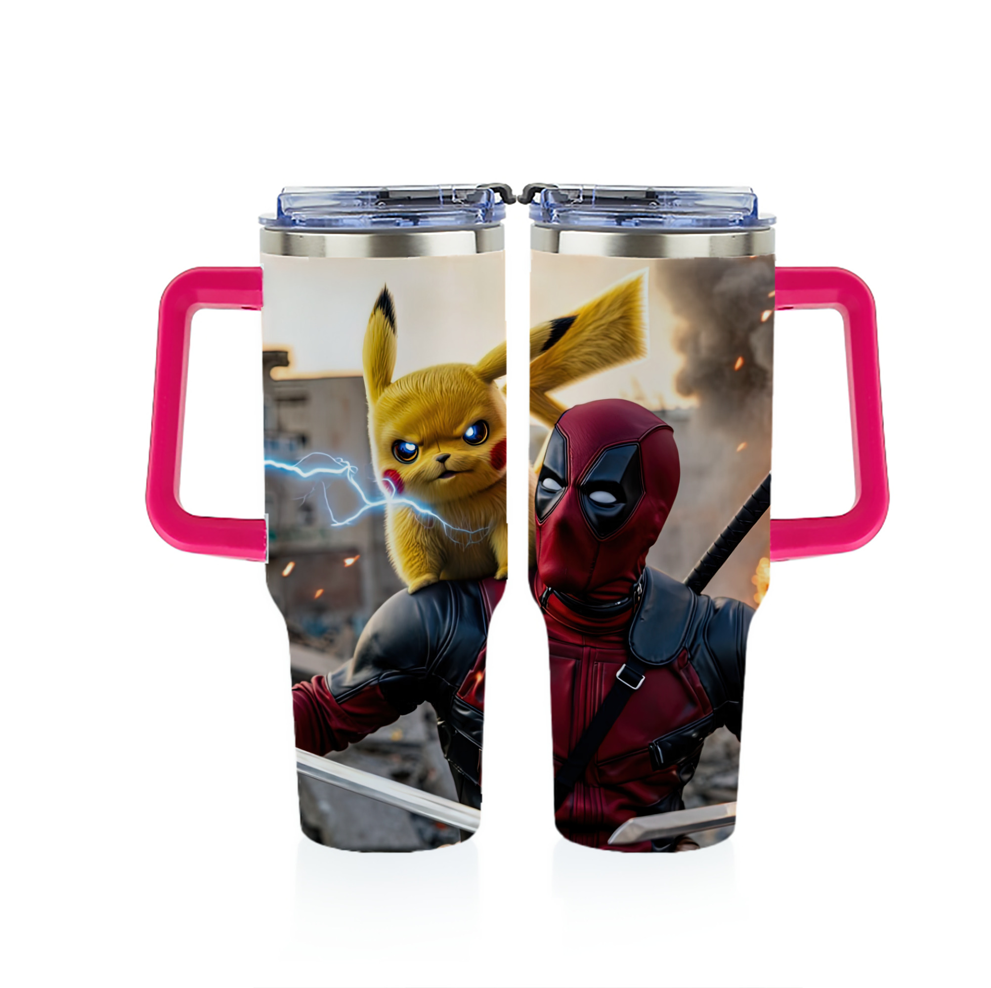 （画像用） Deadpool デッドプール 1200ｍLフルプリント車用タンブラー